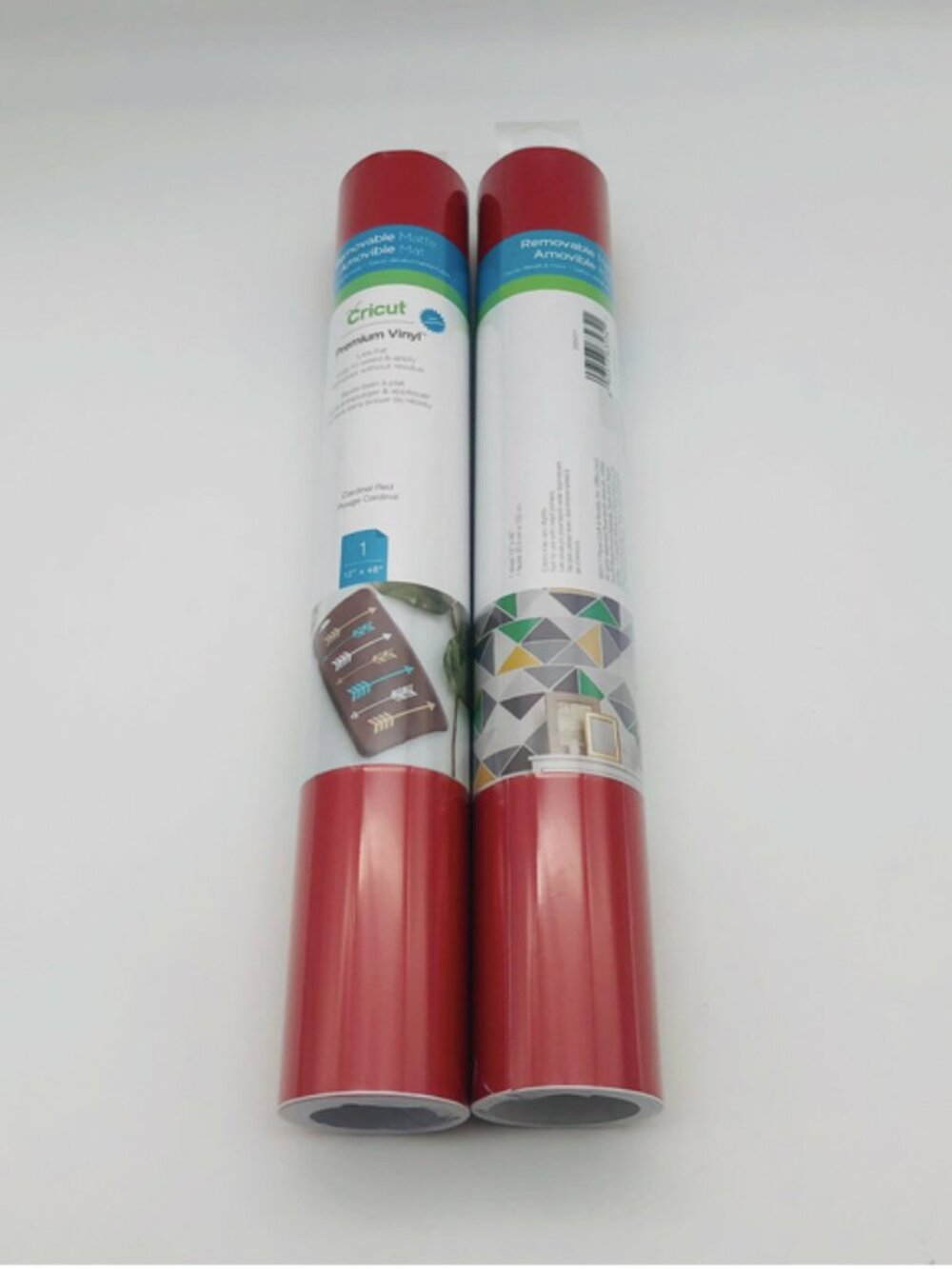 Premium Cricut 12 x 48 in. Roll Circut Vinyl, Cardinal Red, Lot of 2 DIY Art